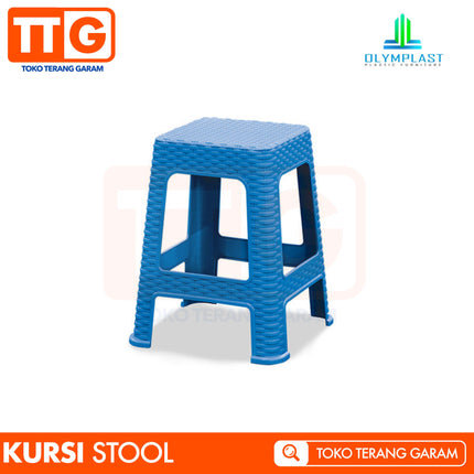 OLYMPLAST - SQUARE STOOL Kursi Plastik Baso Dingklik Rattan