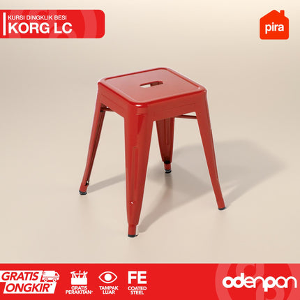 PIRA - KOR LC Kursi Bangku Stool Cafe Besi Import Outdoor