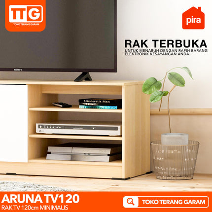 PIRA OX - ARUNA TV 120 Meja / Rak TV  Dengan Pintu 120 cm