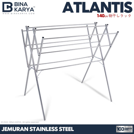 BINA KARYA - ATLANTIS Jemuran Stainless Steel 9 Palang 140 cm