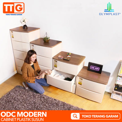 OLYMPLAST - ODC 02 MODERN Drawer Cabinet Plastik Laci 2 Susun