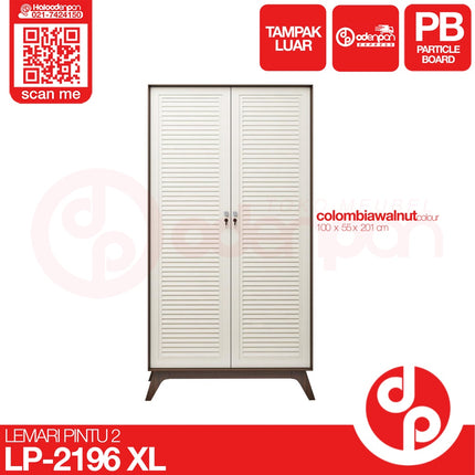GRAVER - LP 2196 JL Lemari Pakaian / Baju 2 Pintu Jumbo