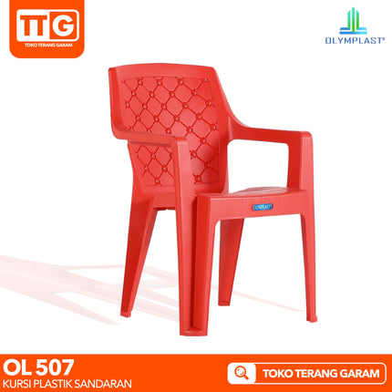 OLYMPLAST - OL 507 Kursi Plastik Sandaran Santai Teras