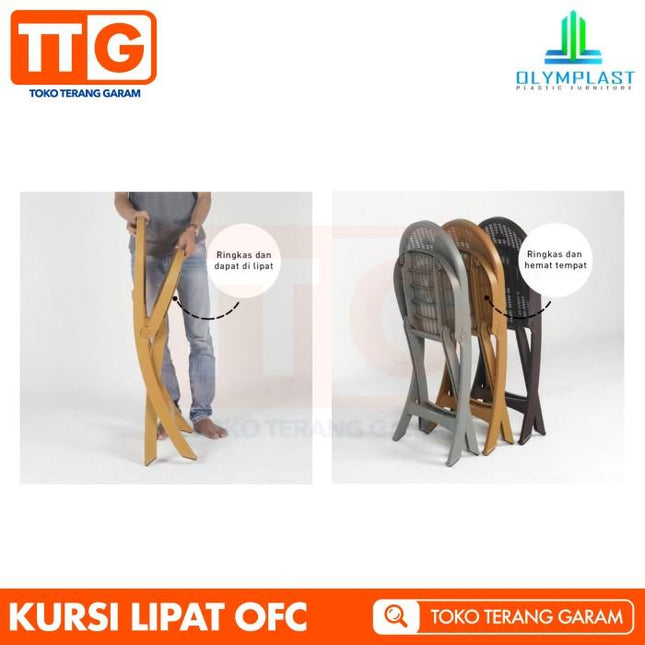 OLYMPLAST - OFC Folding Chair Kursi Lipat Motif Rattan