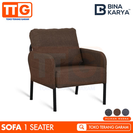 BINA KARYA - MARCOPOLO 1S Sofa Modern 1 Seater Dudukan Rangka Besi