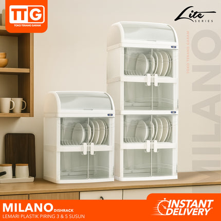 NAIBA - MILANO Rak Piring Plastik 3 & 5 Susun