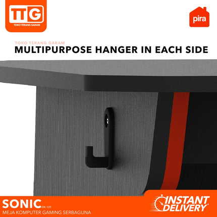 PIRA - SONIC DK Meja Gaming / Komputer / Kerja / Tulis Serbaguna 120 cm