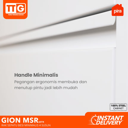 PIRA - GION MSR 65T4 Lemari / Rak Sepatu Besi Minimalis 4 Susun
