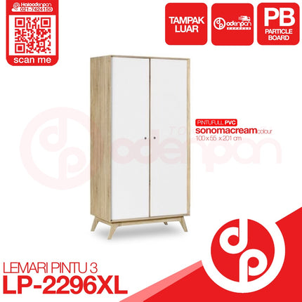 GRAVER - LP 2296 XL Lemari Pakaian / Baju 2 Pintu Jumbo