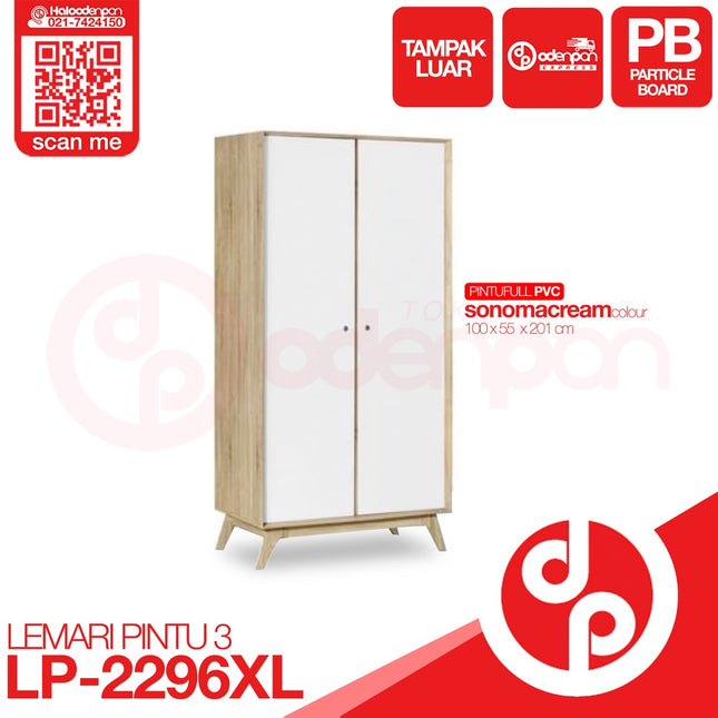 GRAVER - LP 2296 XL Lemari Pakaian / Baju 2 Pintu Jumbo