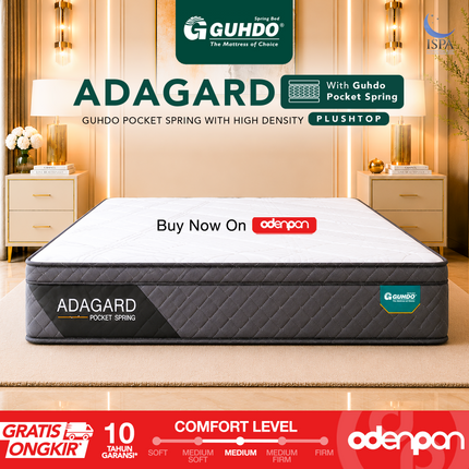 GUHDO - ADAGARD PLUSH TOP Kasur Spring Bed Pocket Coil Dengan Plush Top