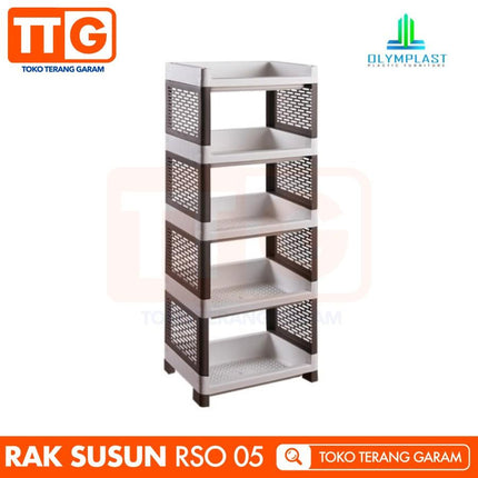 OLYMPLAST - RSO 05 Rak Plastik Serbaguna Dapur Toilet 5 Susun