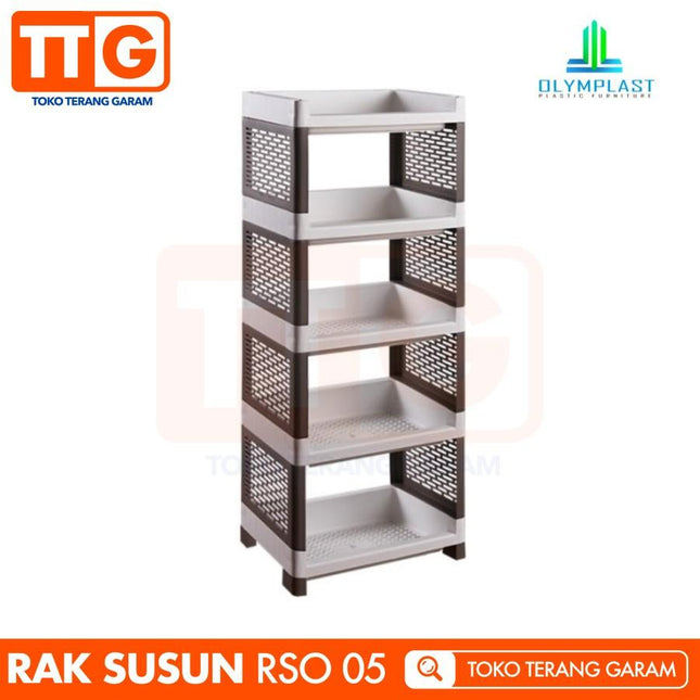 OLYMPLAST - RSO 05 Rak Plastik Serbaguna Dapur Toilet 5 Susun