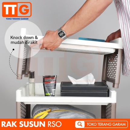 OLYMPLAST - RSO 03 Rak Plastik Serbaguna Dapur Toilet 3 Susun