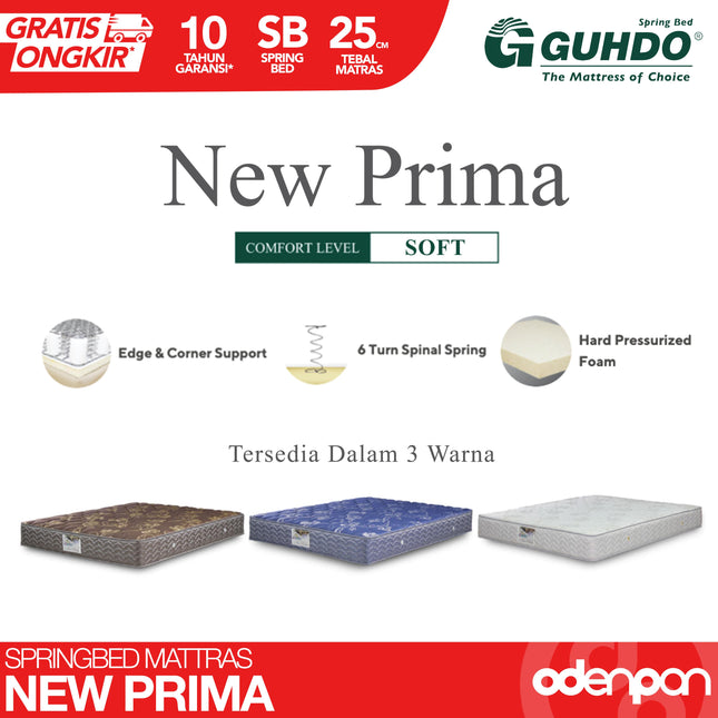 GUHDO - SET ATLANTIK NEW PRIMA 25 Kasur Spring Bed 25 cm
