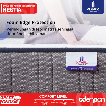OLYMPIC - SET HESTIA Kasur Spring Bed Mattress Garansi Foam Edge Protection