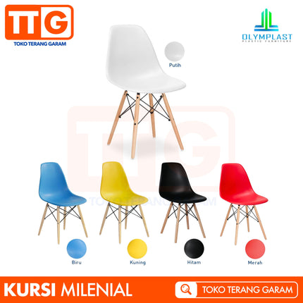OLYMPLAST - MILENIAL Kursi Plastik Kafe / Makan Minimalis