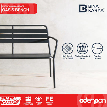 BINA KARYA - OASIS CHAIR 2S Kursi / Chair Taman Besi Outdoor Serbaguna 2 Seater