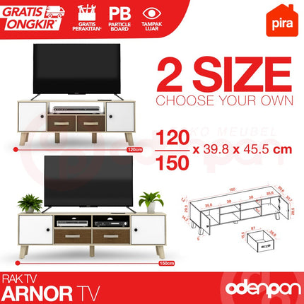 [HARGA] PIRA - ARNOR TV Meja / Rak TV Minimalis
