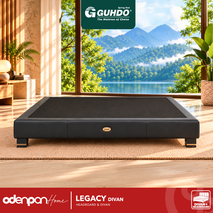 GUHDO - LEGACY Divan & Hearboard Kasur Kulit Premium