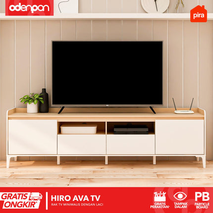 PIRA OX - HIRO AVA TV Meja / Rak TV Dengan Kaki 160 / 200 cm