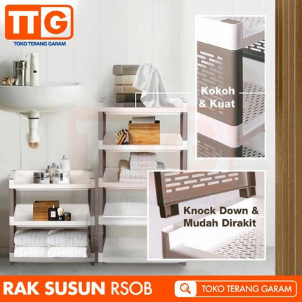 OLYMPLAST - RSOB 04 Rak Plastik Serbaguna Dapur Toilet 4 Susun Jumbo