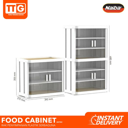 NAIBA NANDOS - MINI FOOD CABINET Lemari Makanan Plastik 3 & 6 Susun