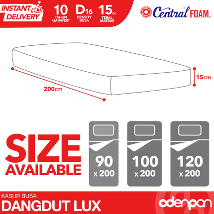 CENTRAL - DANGDUT S14 LUXURY Kasur Busa Murah Tebal 15 cm
