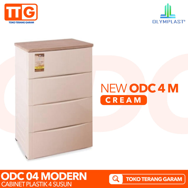 OLYMPLAST - ODC 04 MODERN Drawer Cabinet Plastik Laci 4 Susun