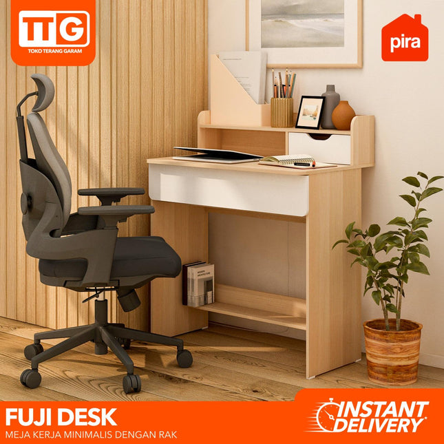 PIRA OX - FUJI DESK Meja Belajar / Kerja / Tulis Dengan Rak 80 cm