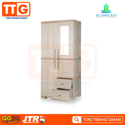 OLYMPLAST - OTC 2PL MODERN Lemari Pakaian Plastik 2 Pintu