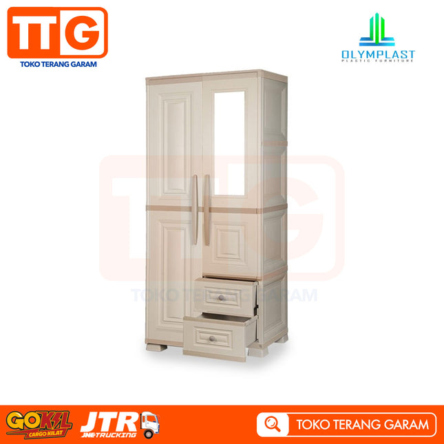 OLYMPLAST - OTC 2PL MODERN Lemari Pakaian Plastik 2 Pintu