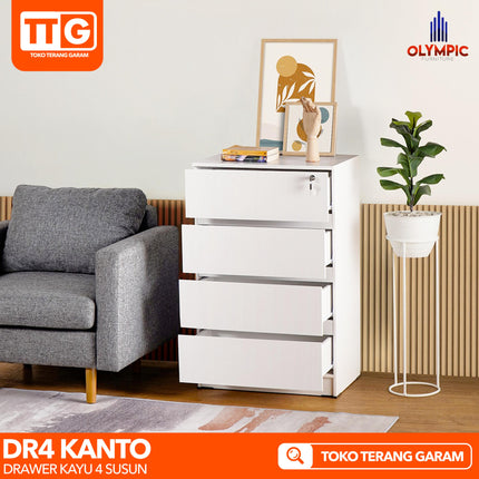 OLYMPIC - DR4 KANTO Drawer Kabinet Laci Kayu 4 Susun