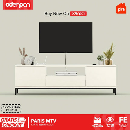 PIRA - PARIS MTV Meja / Rak  TV Besi Dengan Laci 120 / 150 cm