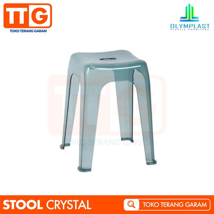 OLYMPLAST - CRYSTAL STOOL Kursi Plastik Baso Transparant