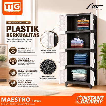 TABITHA - MAESTRO Lemari Pakaian Plastik Minimalis