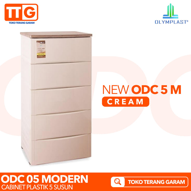 OLYMPLAST - ODC 05 MODERN Drawer Cabinet Plastik Laci 5 Susun