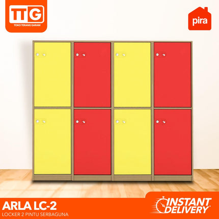 PIRA PRO DESIGN - ARLA LC2 Lemari Locker / Loker 2 Pintu Dengan Kunci Minimalis