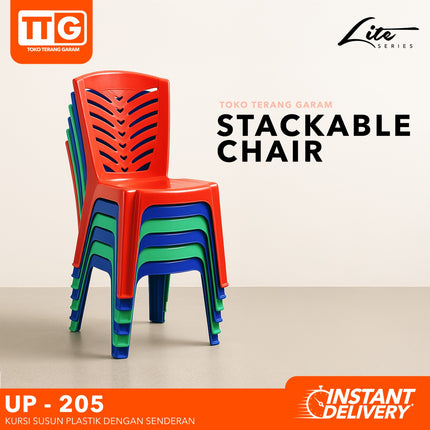 UNION PLASTIC - UP 205  Kursi Plastik Susun Glossy
