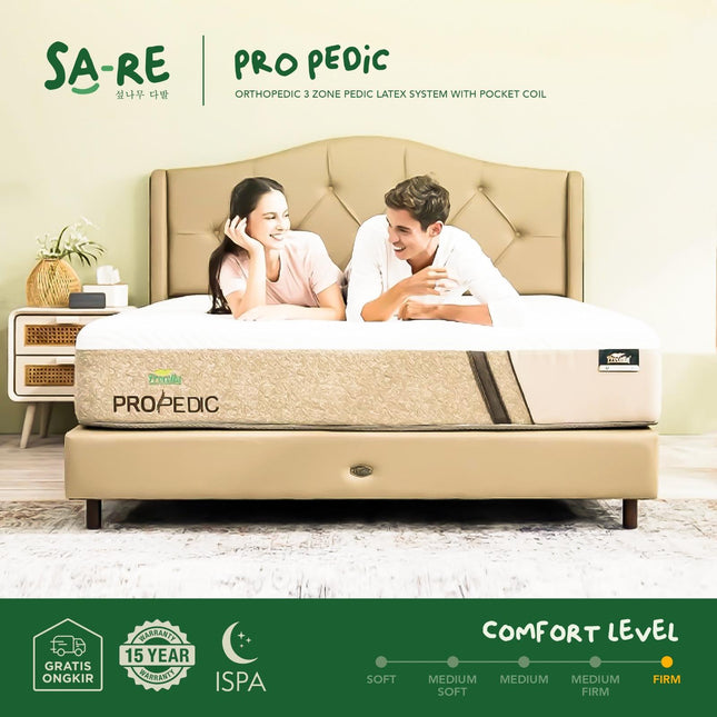 PROCELLA - PRO PEDIC Kasur Orthopedic Pocket Spring Bed With 3 Zone Latex System
