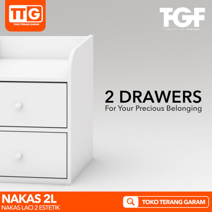 GRAVER - NAKAS 2L Nakas Bedside Table Dengan Laci