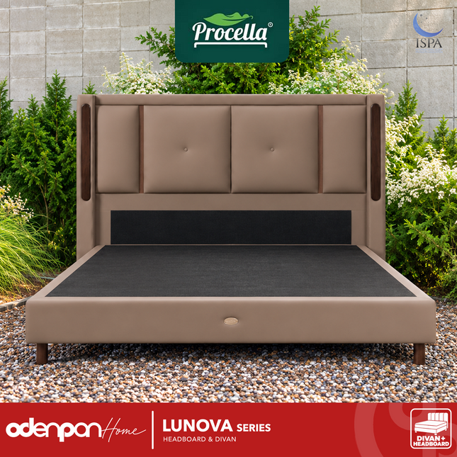 PROCELLA - LUNOVA Set Divan & Headboard Kasur Kulit Premium