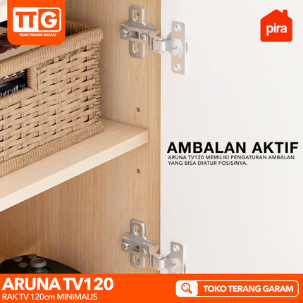 PIRA OX - ARUNA TV 120 Meja / Rak TV  Dengan Pintu 120 cm