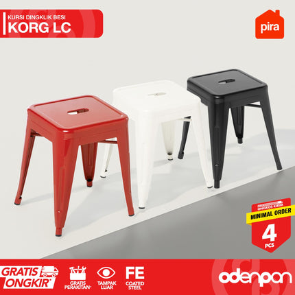 PIRA - KOR LC Kursi Bangku Stool Cafe Besi Import Outdoor