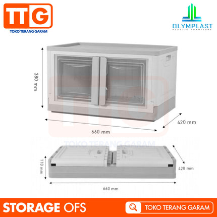OLYMPLAST - OFS Folding Storage Plastic Container Box