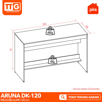 PIRA OX - ARUNA DK 120 Meja Belajar / Kerja / Kantor 120 cm