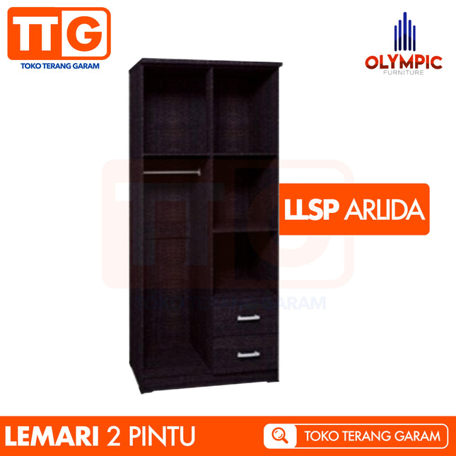 OLYMPIC G-STAR - ARLIDA 2P Lemari Pakaian 2 Pintu Dengan Cermin