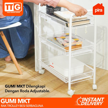 PIRA - GUMI MKT Rak / Trolley Besi 3 4 5 Susun Dengan Roda