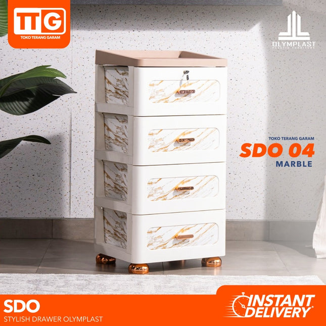 OLYMPLAST - SDO Stylish Drawer Cabinet Plastik 4 & 5 Susun