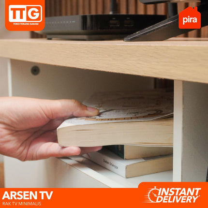 PIRA - ARSEN TV 123 Meja / Rak TV Dengan 2 Laci & Kaki 120 cm